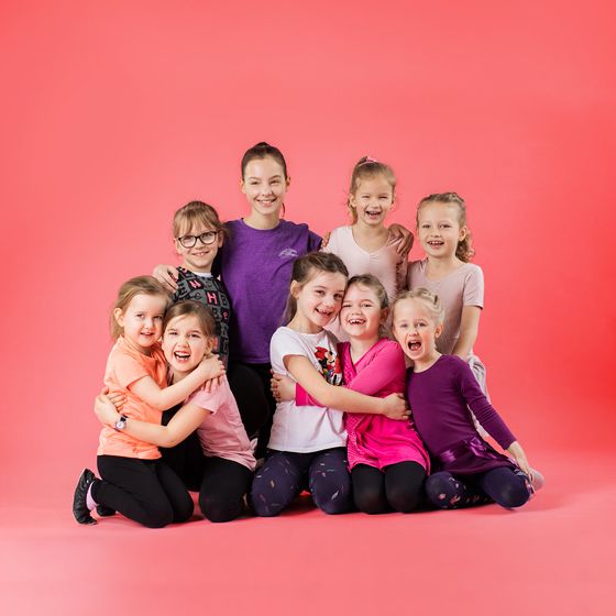 Kindergruppe der Tanzschule Fischer in Dresden.